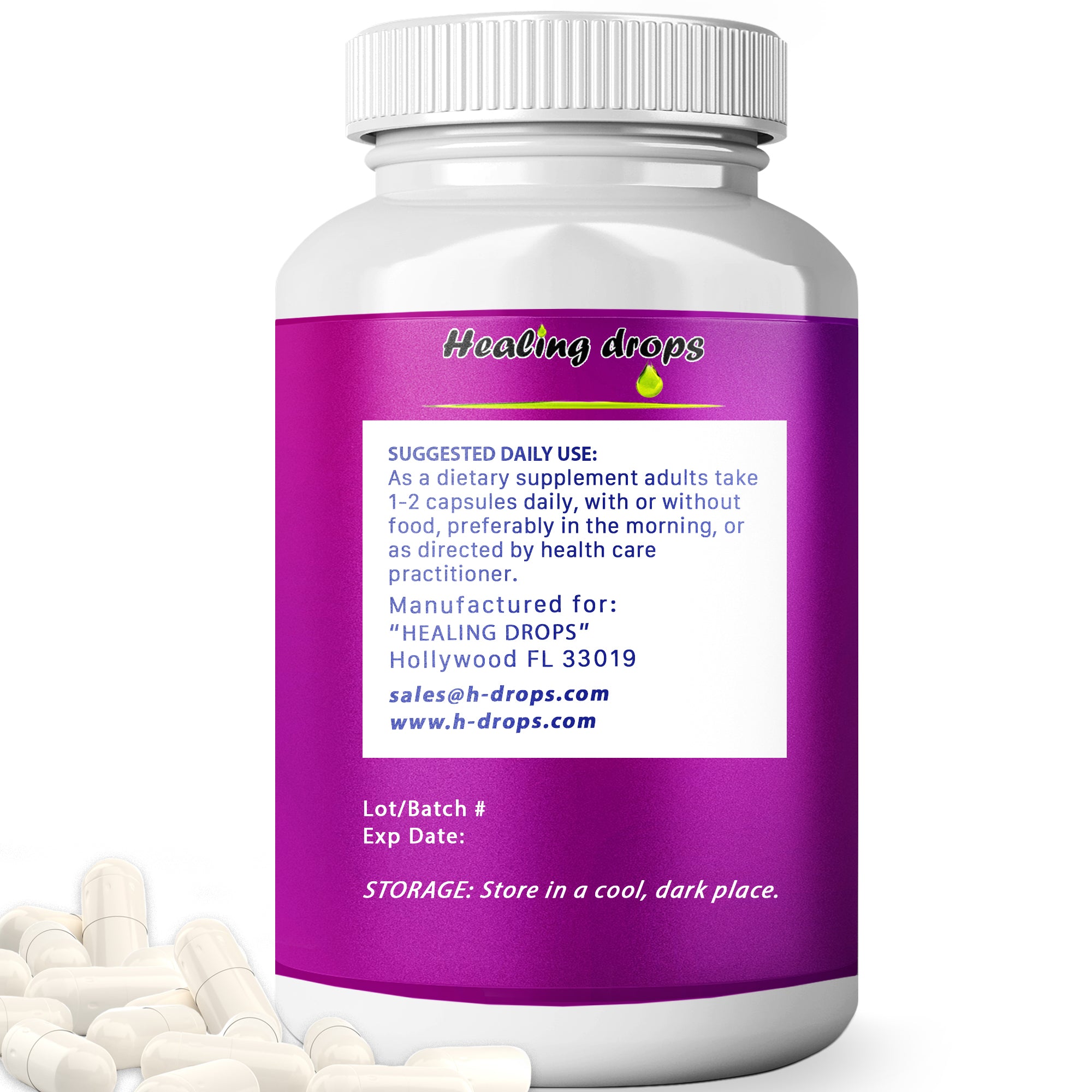 NMN 400mg Capsules | NAD+ Support & Cellular Energy | Healing Drops