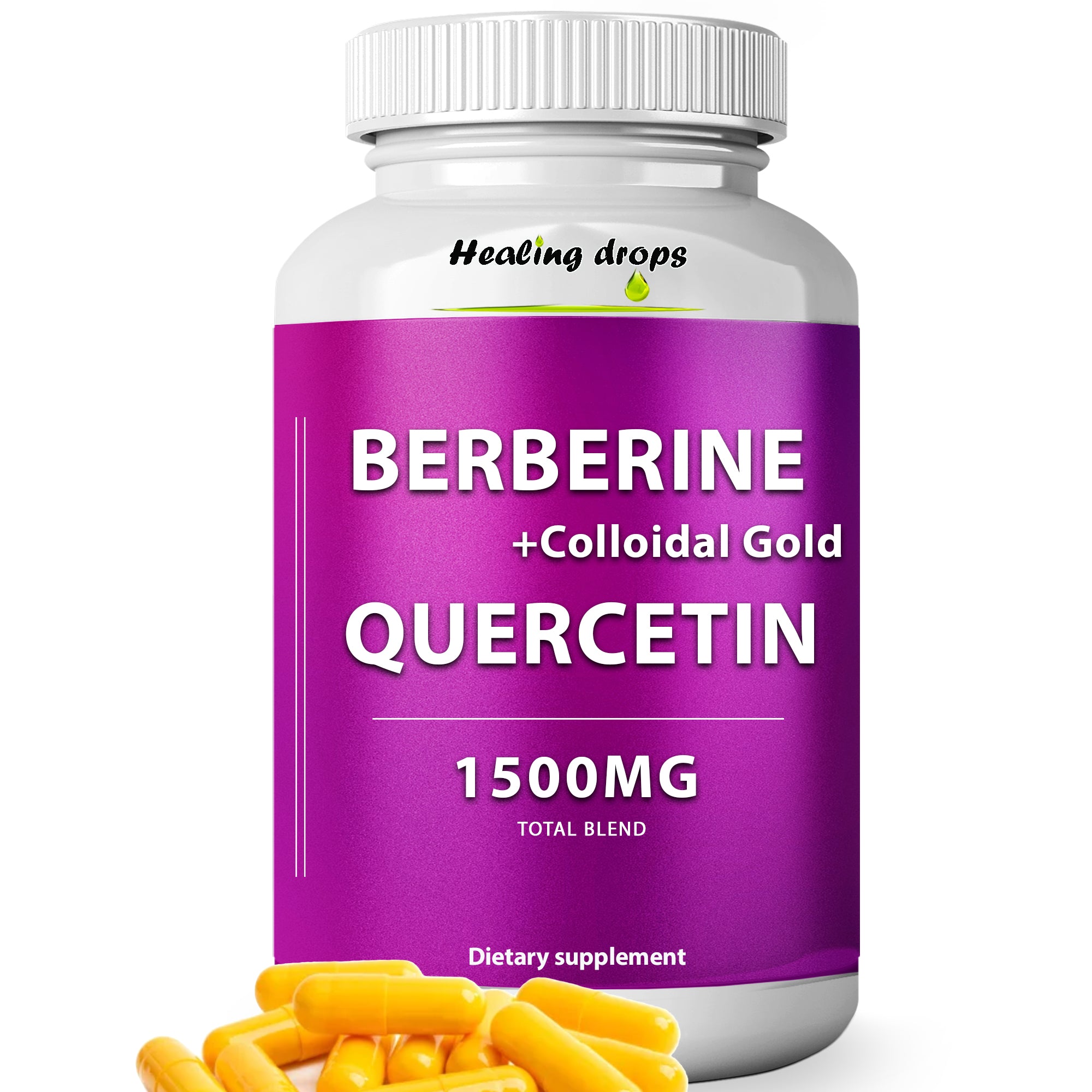 Advanced Berberine 1500mg | Quercetin + Colloidal Gold + Citrus Bergamot | Healing Drops™