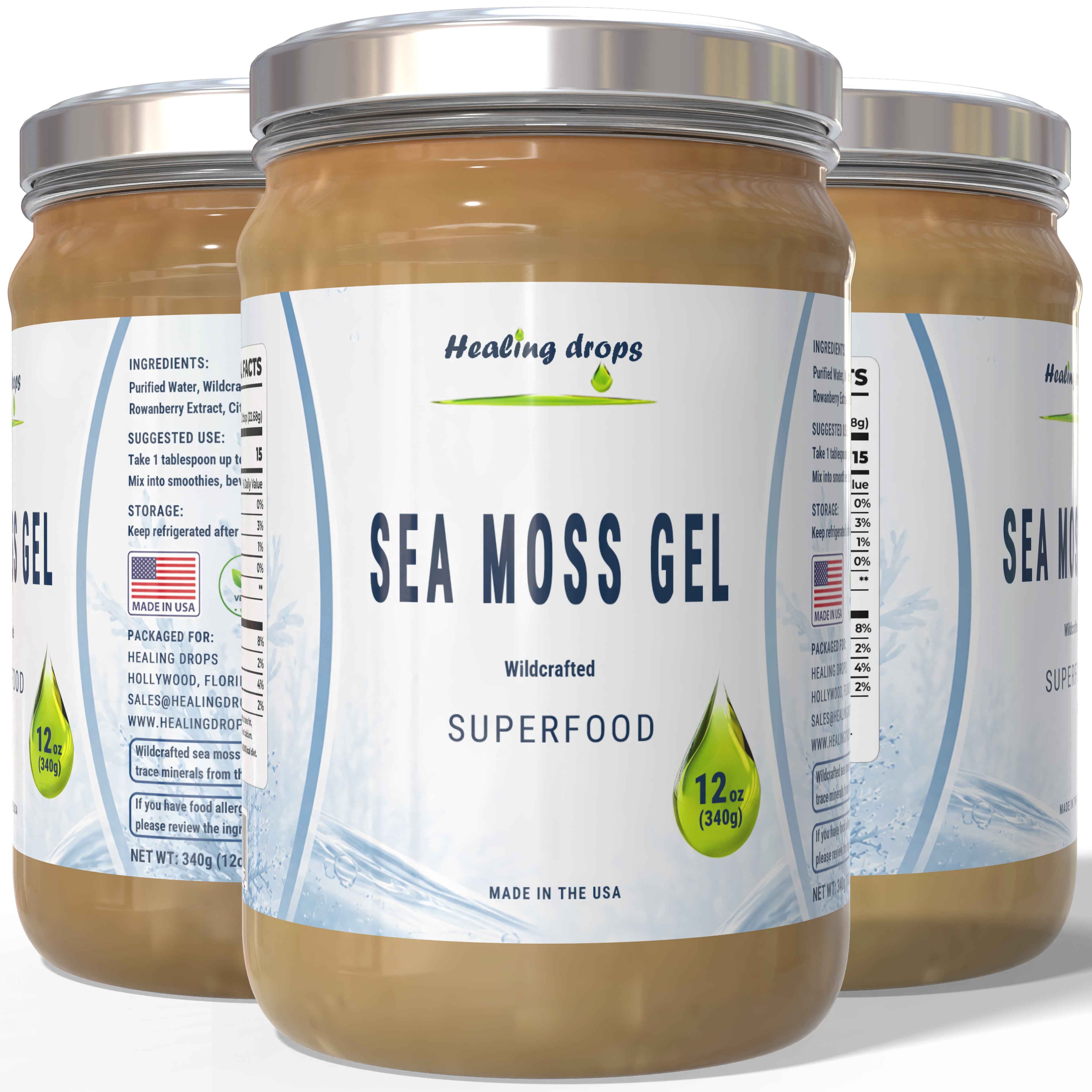 Sea Moss Gel Original | 92 Minerals & Trace Elements | Healing Drops™