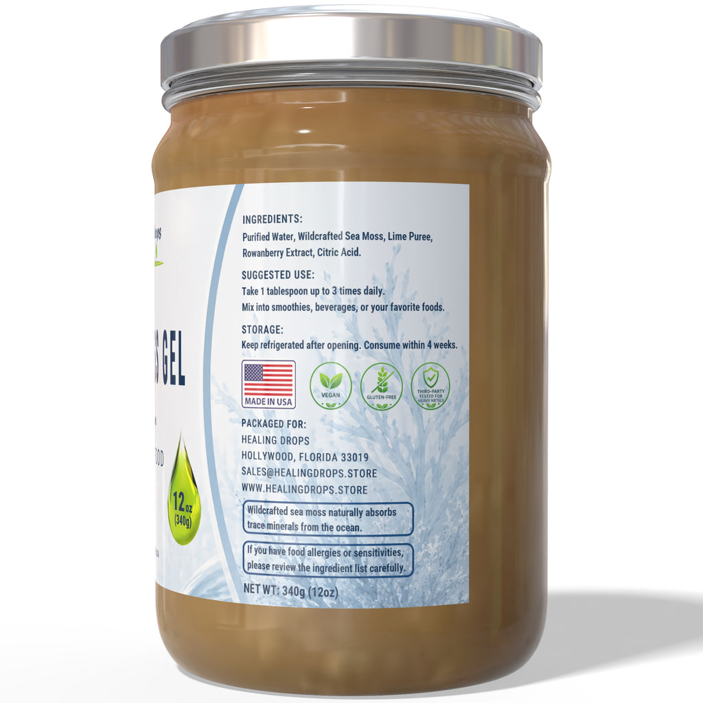 Sea Moss Gel Original | 92 Minerals & Trace Elements | Healing Drops™
