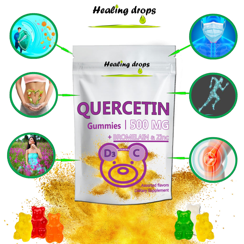 Quercetin + Bromelain Gummies 500mg | Immune &amp; Cellular Support | Healing Drops™