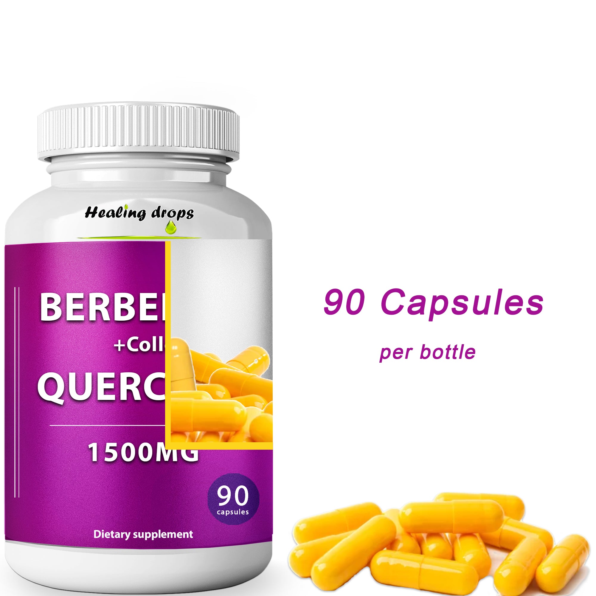 Advanced Berberine 1500mg | Quercetin + Colloidal Gold + Citrus Bergamot | Healing Drops™