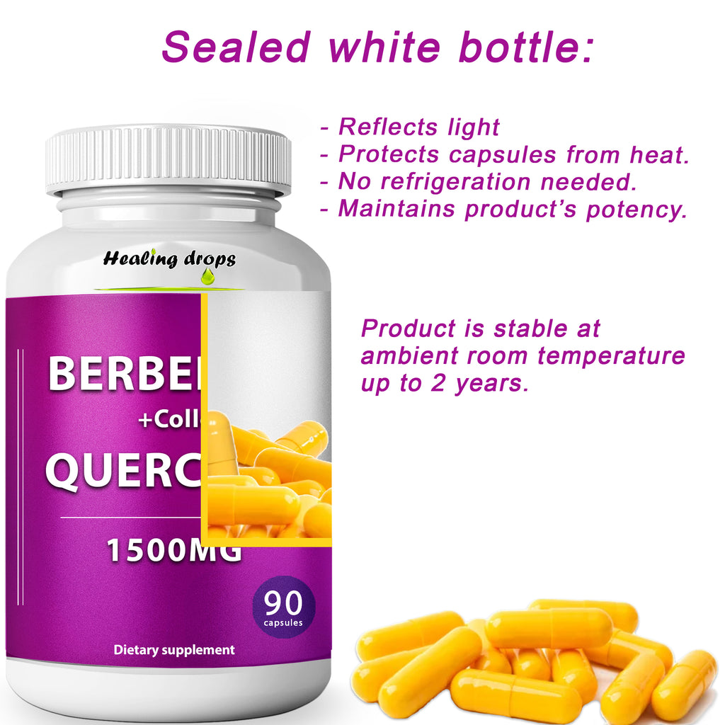 Advanced Berberine 1500mg | Quercetin + Colloidal Gold + Citrus Bergamot | Healing Drops™