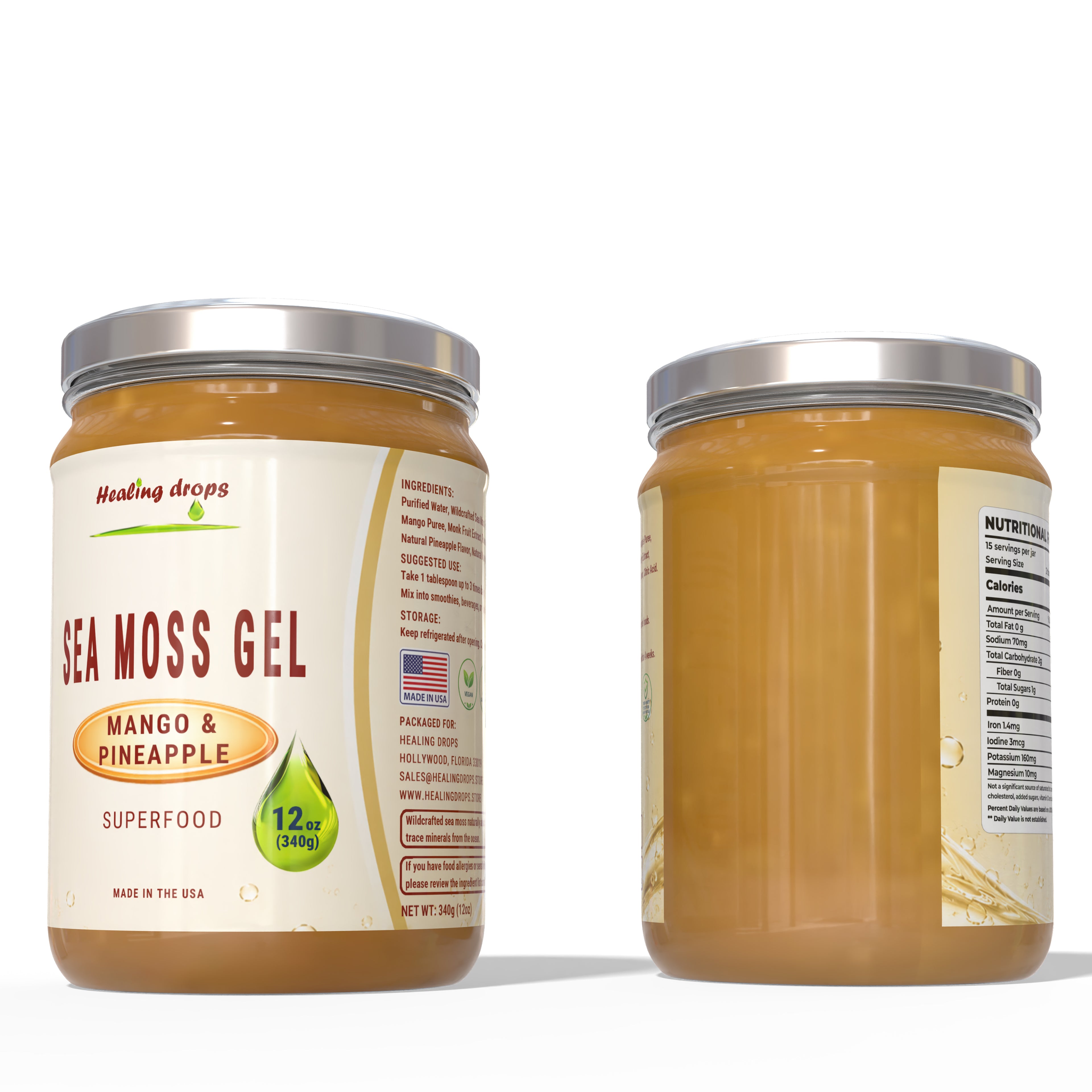 Sea Moss Gel with Pineapple Mango - Superfood Healing Drops