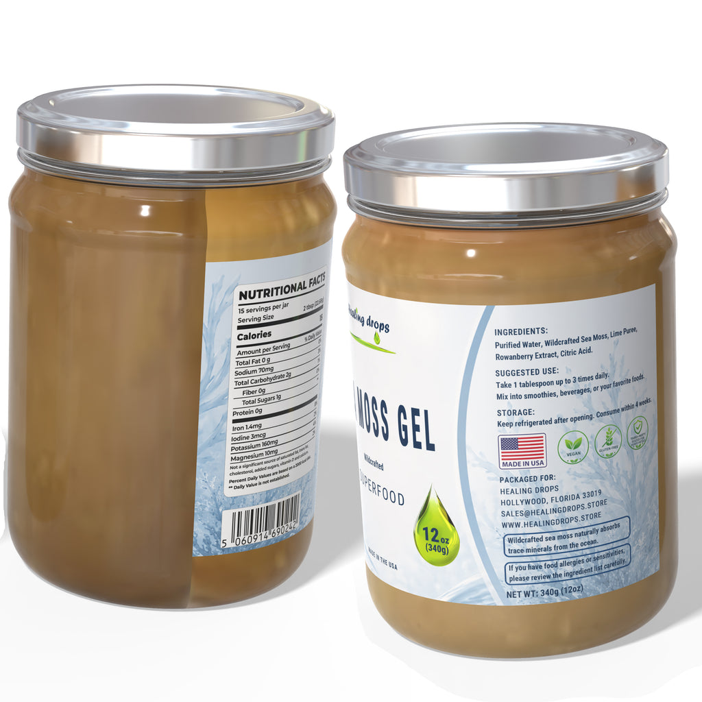 Sea Moss Gel Original | 92 Minerals & Trace Elements | Healing Drops™