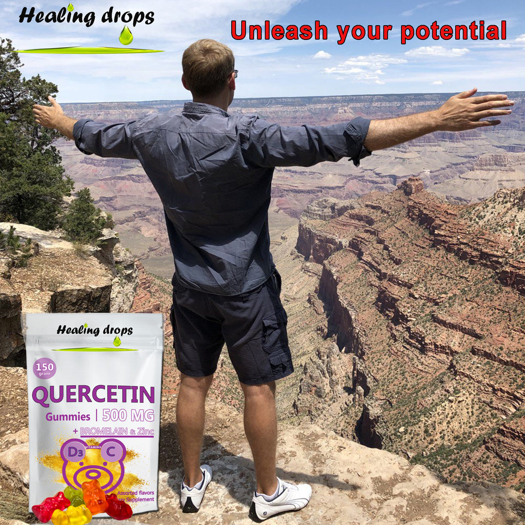 Quercetin + Bromelain Gummies 500mg | Immune &amp; Cellular Support | Healing Drops™