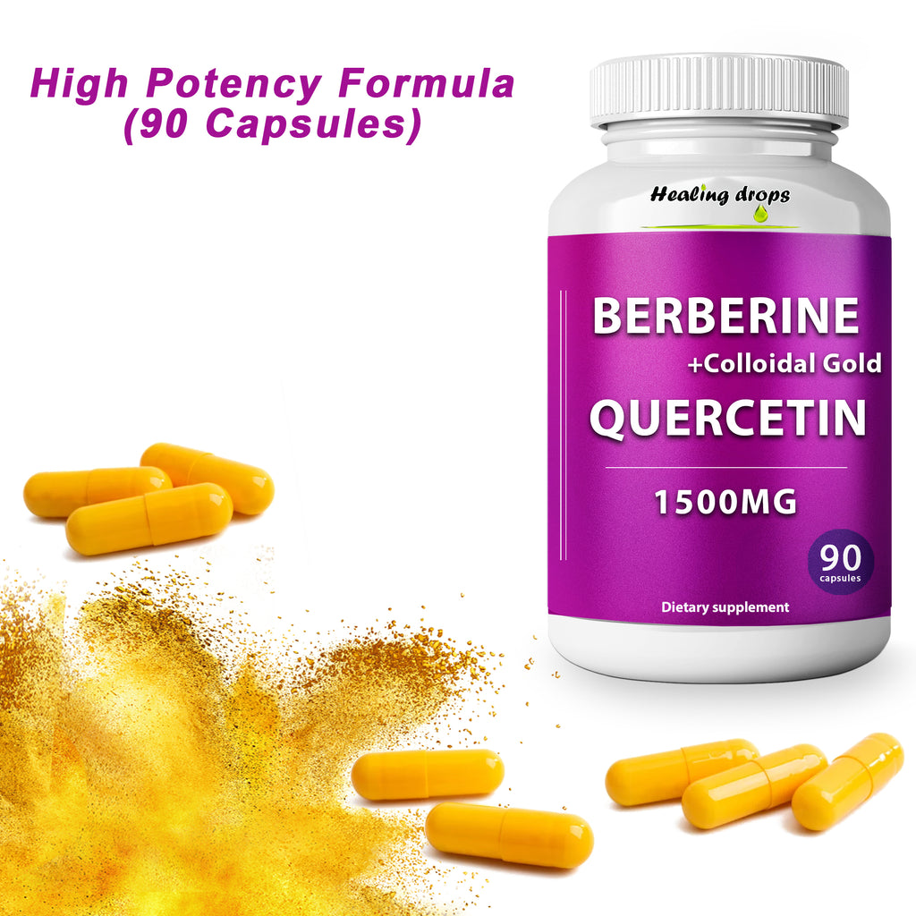 Advanced Berberine 1500mg | Quercetin + Colloidal Gold + Citrus Bergamot | Healing Drops™