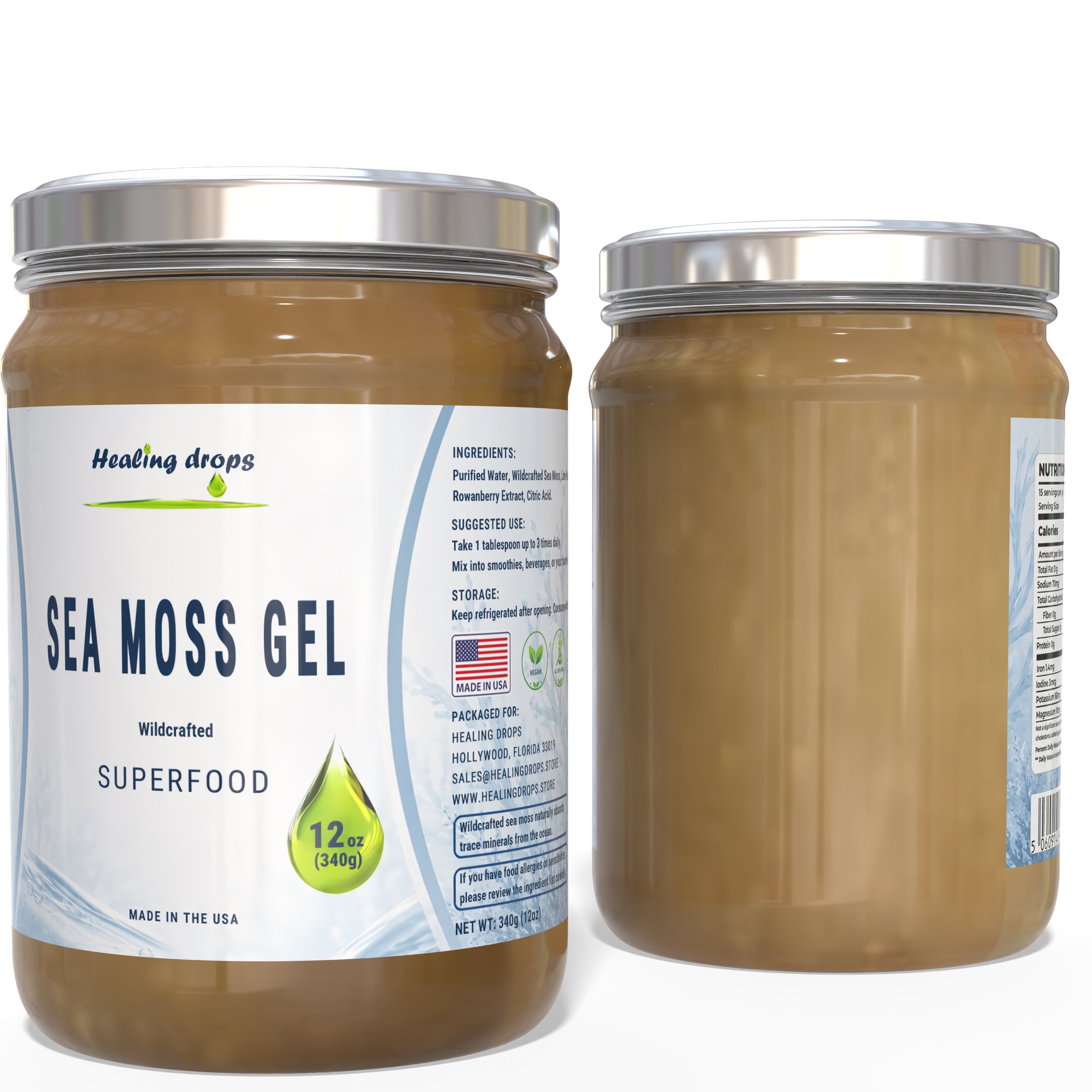 Sea Moss Gel Original | 92 Minerals & Trace Elements | Healing Drops™