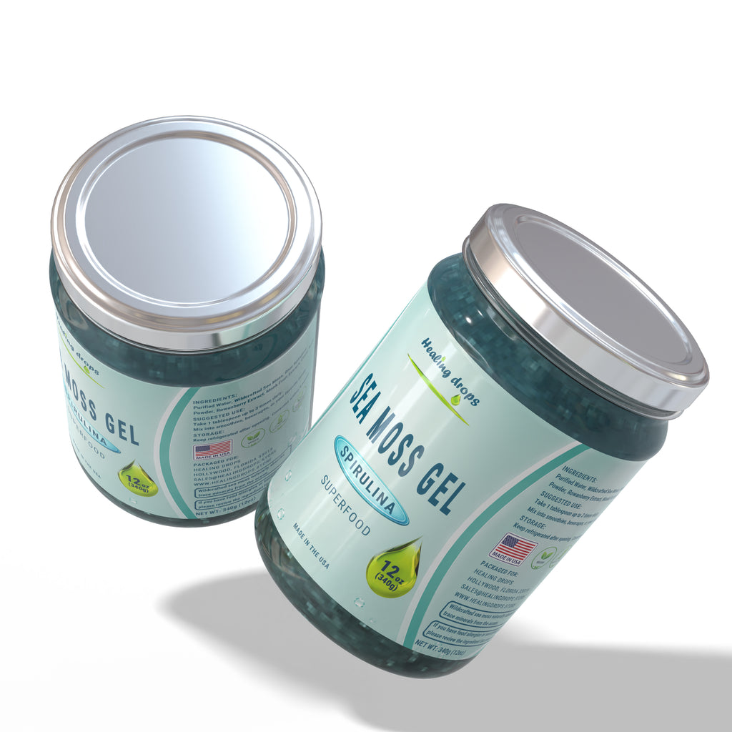 Sea Moss Gel Blue Spirulina Superfood by Healing Drops