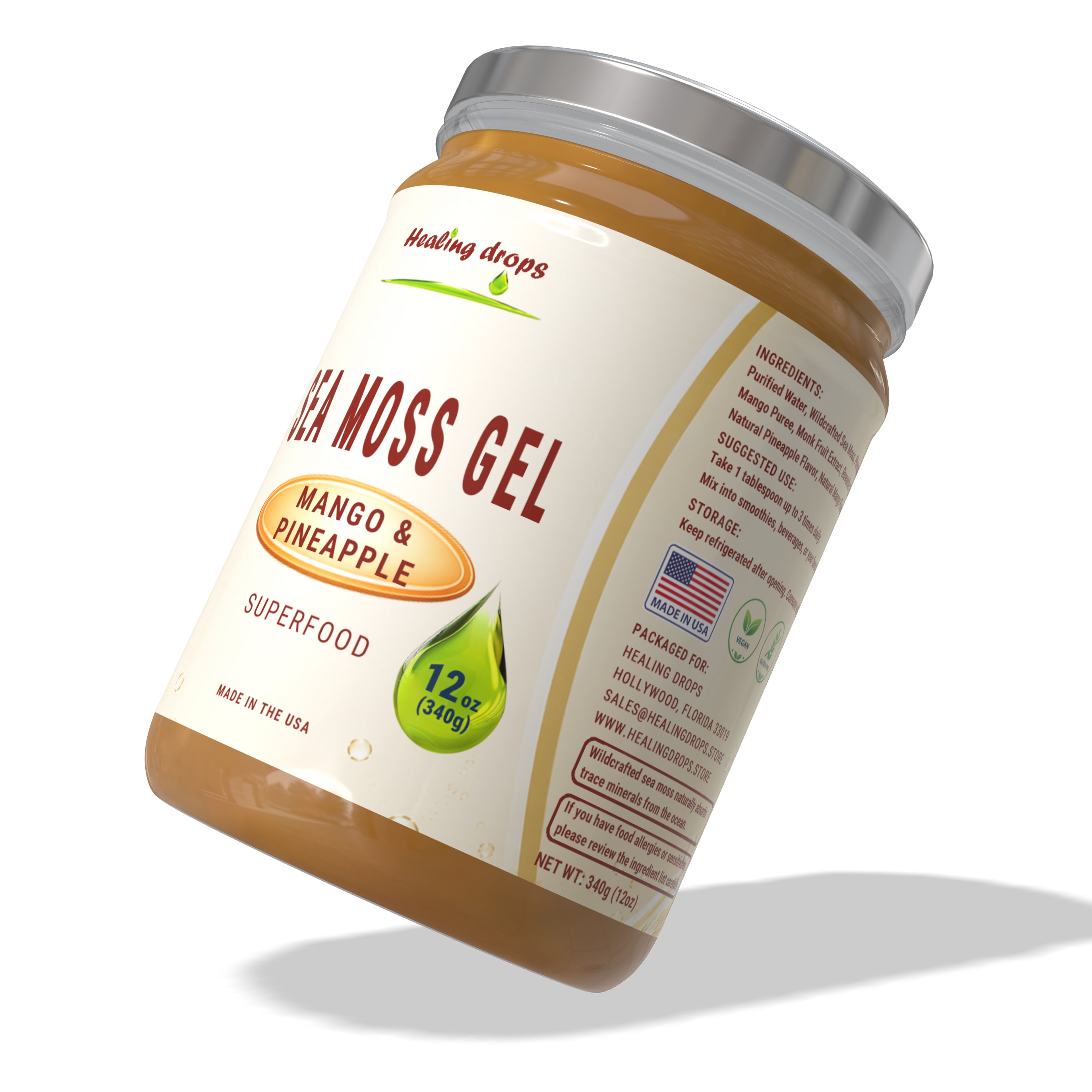 Sea Moss Gel with Pineapple Mango - Superfood Healing Drops