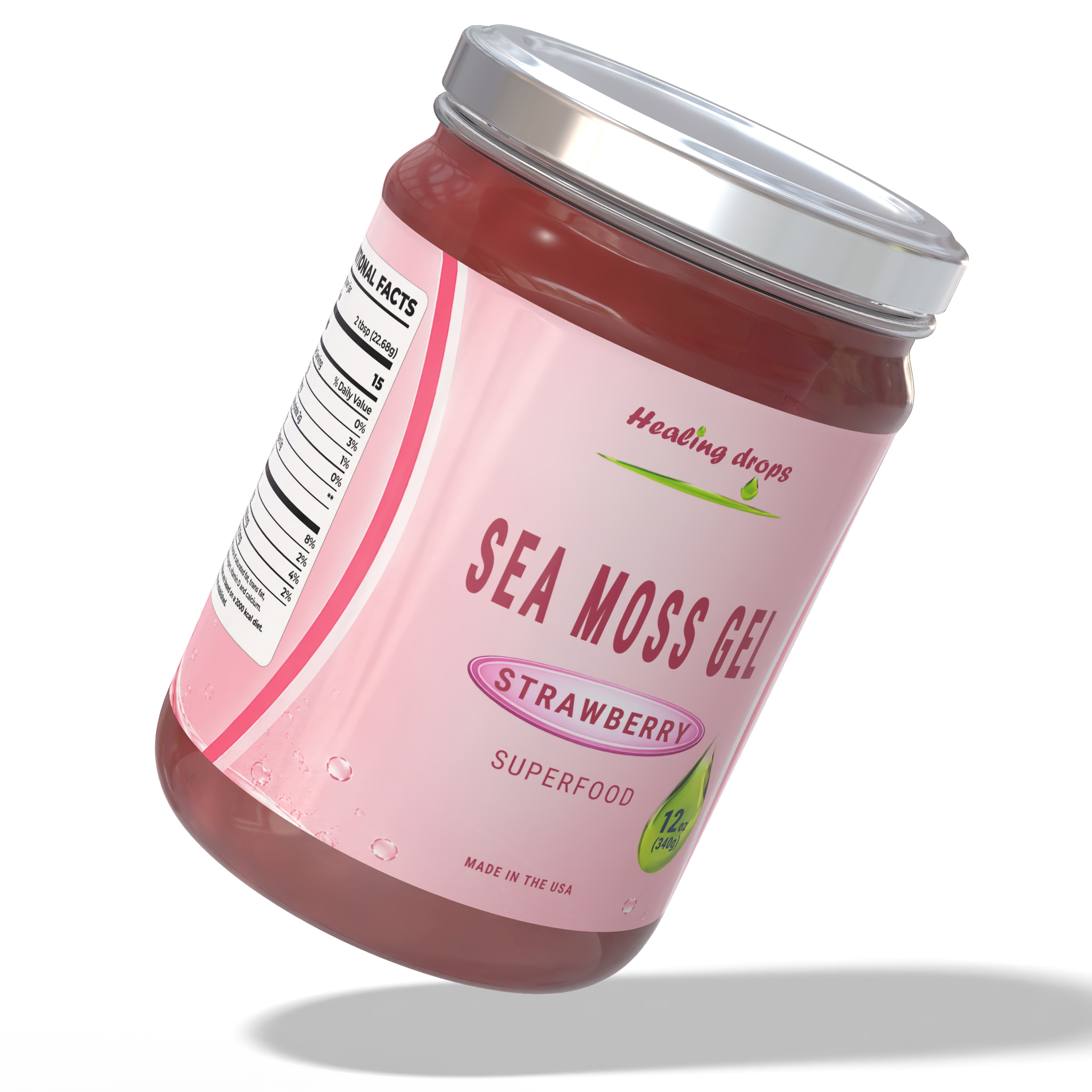 Sea Moss Gel with Strawberry - Superfood by Healing Drops