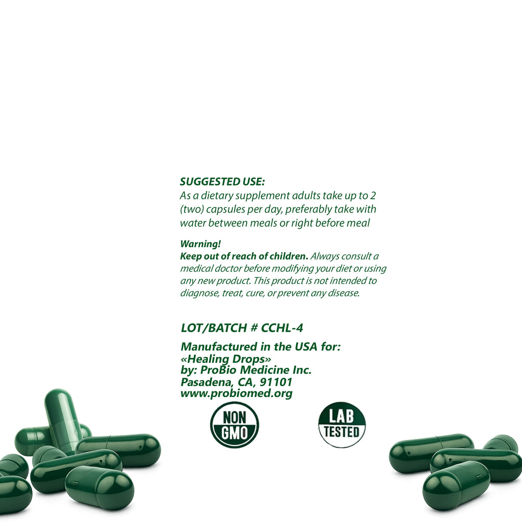 Chlorophyll Capsules 800mg | Detox & Cellular Energy Support | Healing Drops™
