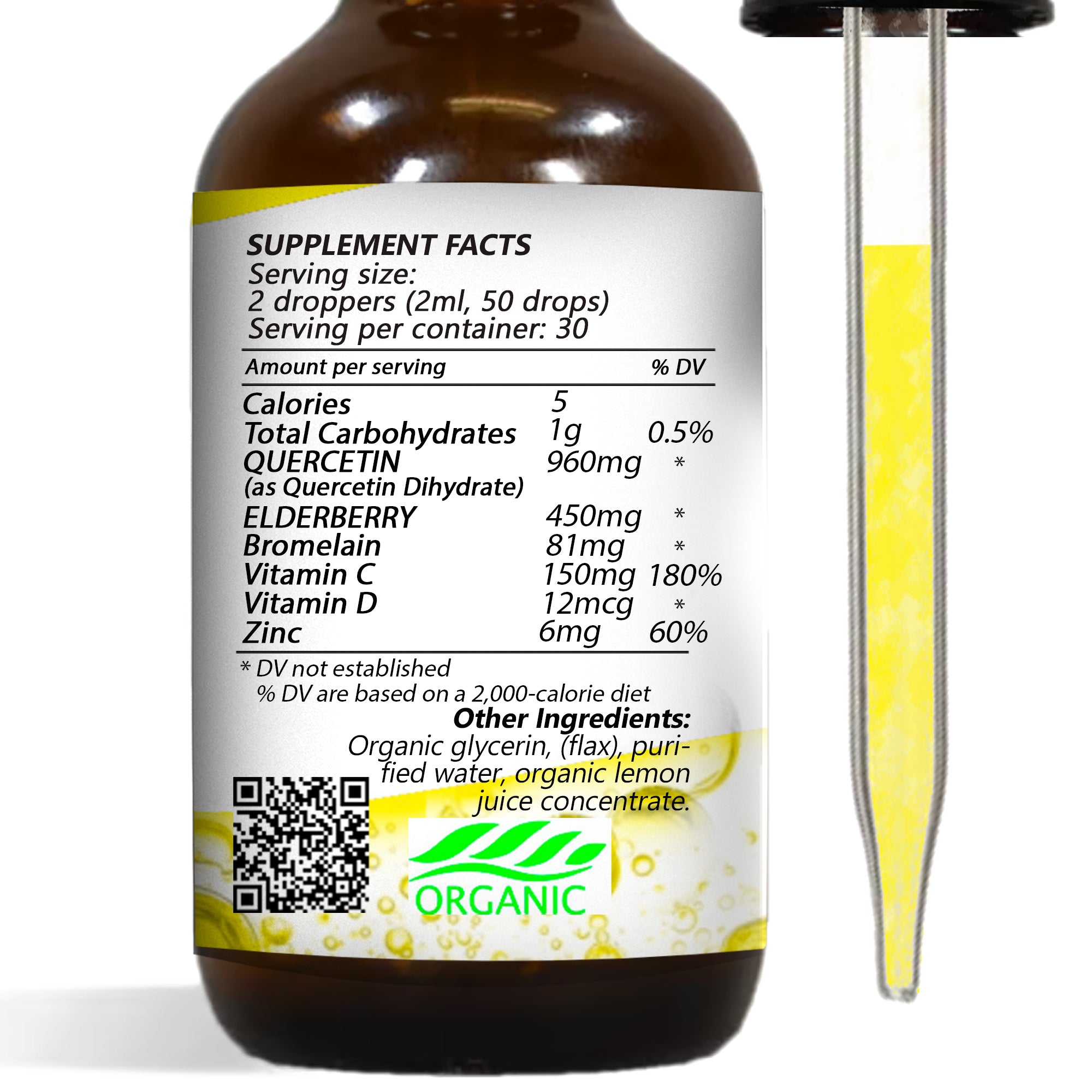 Liquid Quercetin Drops | Natural Immune & Respiratory Support | Healing Drops™