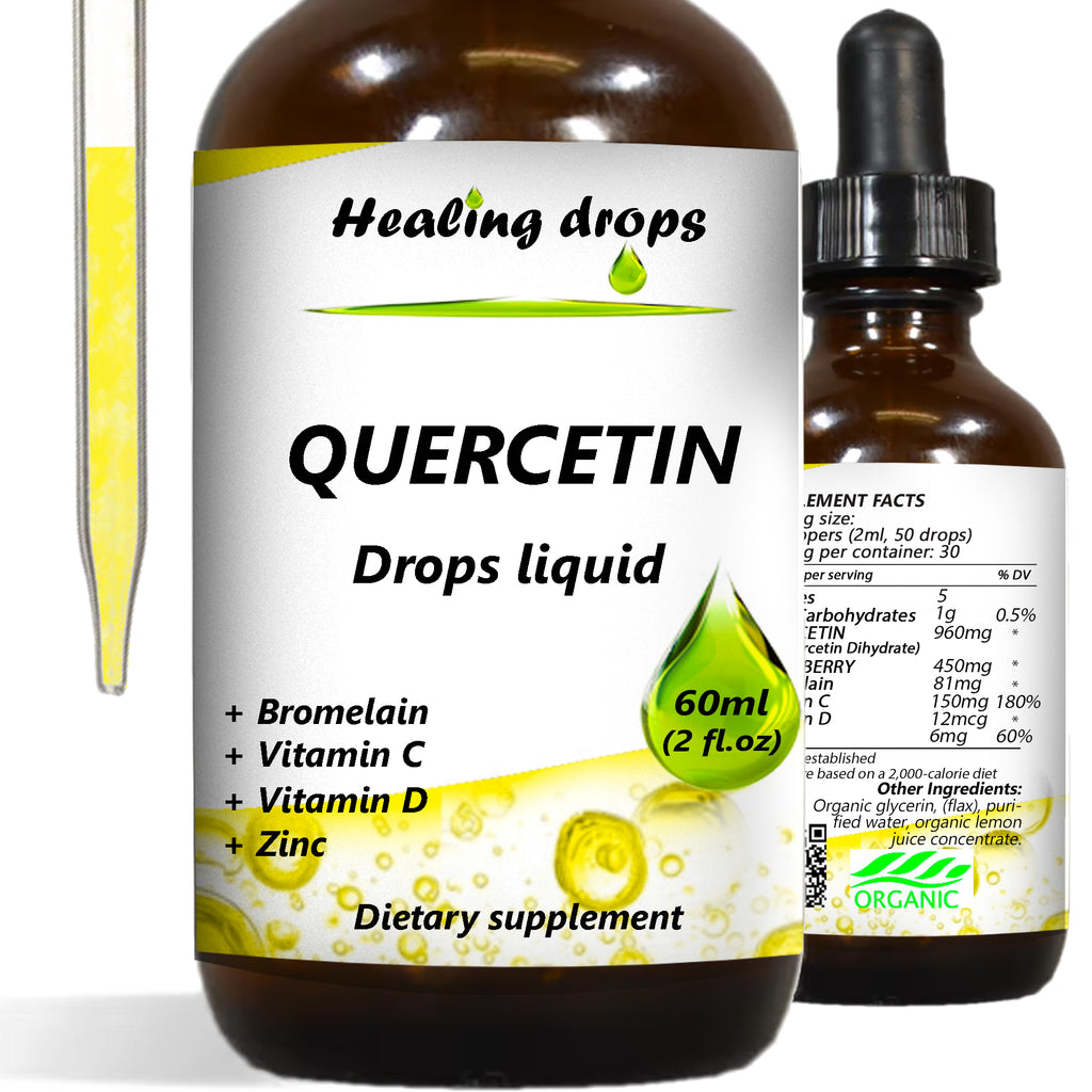 Liquid Quercetin Drops | Natural Immune & Respiratory Support | Healing Drops™